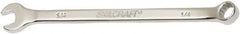 Ability One - 1/4" 12 Point Combination Wrench - 15° Offset Angle, Steel, Chrome Finish - Apex Tool & Supply