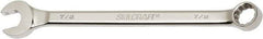 Ability One - 7/8" 12 Point Combination Wrench - 15° Offset Angle, Steel, Chrome Finish - Apex Tool & Supply