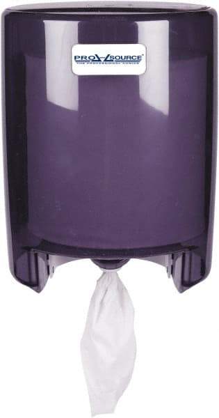 PRO-SOURCE - Manual, Plastic Paper Towel Center Pull Cabinet - 1 Roll 8", Black - Apex Tool & Supply