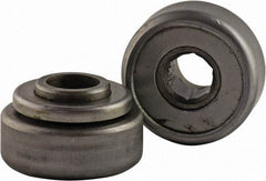 USDI - 1 Row, 1-1/2" OD, 7/16" Hex Open Conveyor Roller Bearing - 135 Lb Capacity, 550 Max RPM, Steel with Steel Housing - Apex Tool & Supply