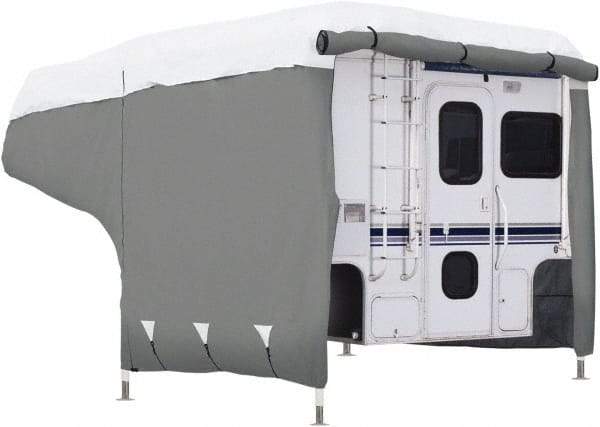 Classic Accessories - Polypropylene RV Protective Cover - 8 to 10' Long, Gray and White - Apex Tool & Supply
