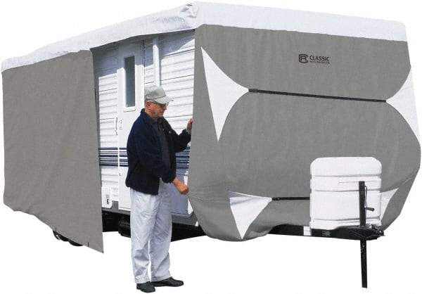 Classic Accessories - Polypropylene RV Protective Cover - 22 to 23' Long x 118" High, Gray and White - Apex Tool & Supply