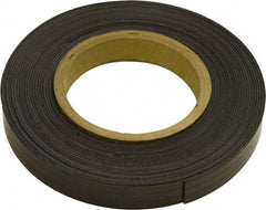 Mag-Mate - 300" Long x 1/2" Wide x 1/32" Thick Flexible Magnetic Strip - 4 Lb Max Pull Force, 2 Linear Ft/Lb Magnetic Pull Force, Plain Back, Dark Brown - Apex Tool & Supply