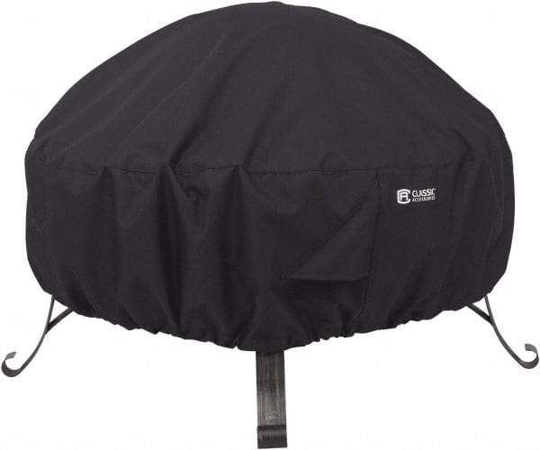 Classic Accessories - Polyester Fire Pit Protective Cover - 36" Diam x 12" High, Black - Apex Tool & Supply