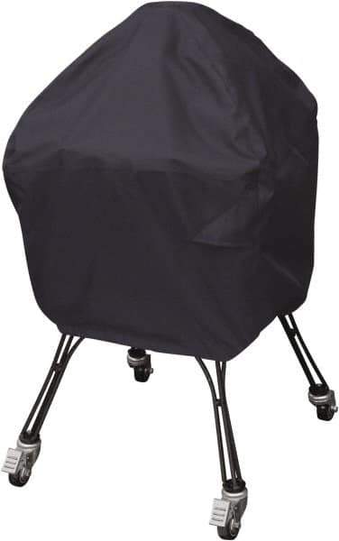 Classic Accessories - Polyester Grill Protective Cover - 22" Diam x 40" High, Black - Apex Tool & Supply