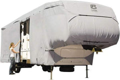 Classic Accessories - Polyester RV Protective Cover - 37 to 41' Long x 140" High, Gray - Apex Tool & Supply