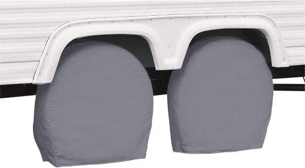 Classic Accessories - Polyvinyl Chloride RV Protective Cover - 40 to 42" Diam x 9-1/4" Wide, Gray - Apex Tool & Supply