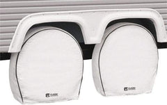 Classic Accessories - Polyvinyl Chloride RV Protective Cover - 26-3/4 to 29" Diam x 8-1/2" Wide, Snow White - Apex Tool & Supply