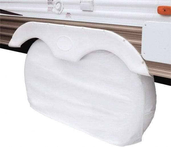 Classic Accessories - Polyvinyl Chloride RV Protective Cover - 27" Diam x 8" Wide, Snow White - Apex Tool & Supply