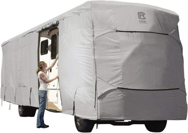 Classic Accessories - Polyester RV Protective Cover - 37 to 40' Long x 140" High, Gray - Apex Tool & Supply