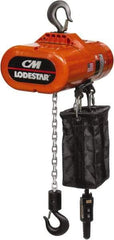 CM - 2 Ton Capacity, 16 FPM Lift Speed, Electric Chain Hoist - 20' Max Lift, 24.83" Min Headroom, 1 Chain - Apex Tool & Supply