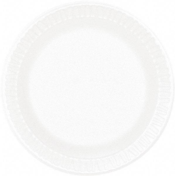 DART - Concorde Foam Plate, 6" dia, 1000/Carton - White - Apex Tool & Supply