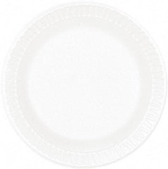 DART - Concorde Foam Plate, 6" dia, 1000/Carton - White - Apex Tool & Supply