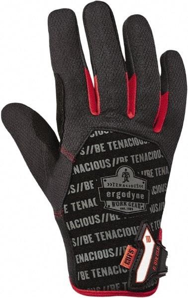Ergodyne - Size L (9), ANSI Cut Lvl A4, Puncture Lvl 3, Abrasion Lvl 3, Armortex Cut Resistant Gloves - Hook & Loop Cuff, Black, Paired - Apex Tool & Supply
