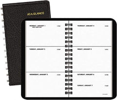 AT-A-GLANCE - 52 Sheet, 2-1/2 x 4-1/2", Weekly Planner - Black - Apex Tool & Supply