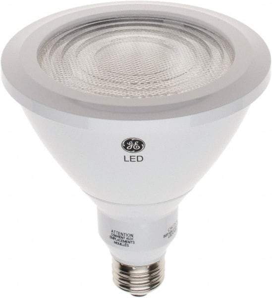 GE Lighting - 18 Watt LED Flood/Spot Medium Screw Lamp - 3,000°K Color Temp, 1,550 Lumens, 120 Volts, Dimmable, PAR38, 25,000 hr Avg Life - Apex Tool & Supply