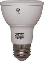 GE Lighting - 7 Watt LED Flood/Spot Medium Screw Lamp - 3,000°K Color Temp, 520 Lumens, 120 Volts, Dimmable, PAR20, 25,000 hr Avg Life - Apex Tool & Supply