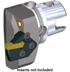 Kennametal - A3 & A4 Modular Blade Insert, 66.5mm Head Length, Modular Grooving Blade Holder Head - Right Hand Cut, System Size KM80TS, Through Coolant, Series KGMS - Apex Tool & Supply