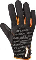 Ergodyne - Size S (7) Polyester Blend Work Gloves - For Mechanic's & Lifting, Uncoated, Hook & Loop Cuff, Full Fingered, Black, Paired - Apex Tool & Supply