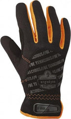 Ergodyne - Size S (7) Polyester Blend Work Gloves - For Mechanic's & Lifting, Uncoated, Gauntlet Cuff, Full Fingered, Black, Paired - Apex Tool & Supply