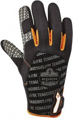 Ergodyne - Size 2XL (11) Polyester Blend Work Gloves - For Mechanic's & Lifting, Uncoated, Hook & Loop Cuff, Full Fingered, Black, Paired - Apex Tool & Supply