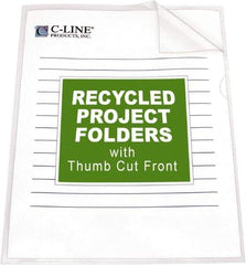 C-LINE - 8-1/2 x 11", Letter Size, Clear, Project Folder - Apex Tool & Supply