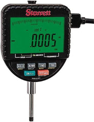 Starrett - Electronic Drop Indicators Minimum Measurement (Decimal Inch): 0.0000 Minimum Measurement (mm): 0.00 - Apex Tool & Supply