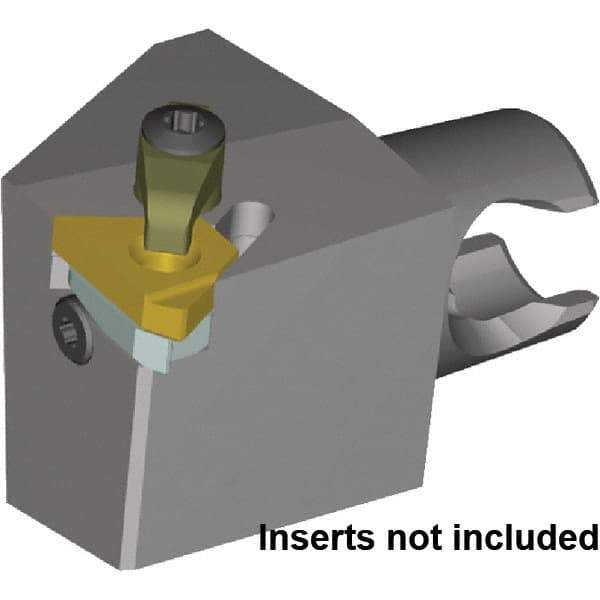 Kennametal - Insert Style LT16ER, 25mm Head Length, Left Hand Cut, External Modular Threading Cutting Unit Head - System Size KM20, 17mm Center to Cutting Edge, Series LT Threading - Apex Tool & Supply
