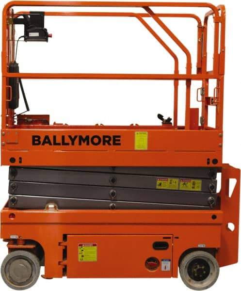 Ballymore - Cherry Pickers (Personal Lifts) Type: Drivable Mini Scissor Lift Type of Power: (4) 6 Volt Battery - Apex Tool & Supply
