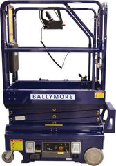 Ballymore - Cherry Pickers (Personal Lifts) Type: Drivable Mini Scissor Lift Type of Power: 12V DC - Apex Tool & Supply