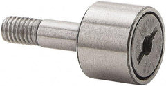 Accurate Bushing - 1-1/4" Roller Diam x 3/4" Width, 1/2" Stud Diam x 1-1/4" Length, Stud Cam Follower - Stainless Steel, 5/8" Thread Length, 1/2-20 Thread, 2" OAL, 2,750 Lb Dynamic Cap - Apex Tool & Supply
