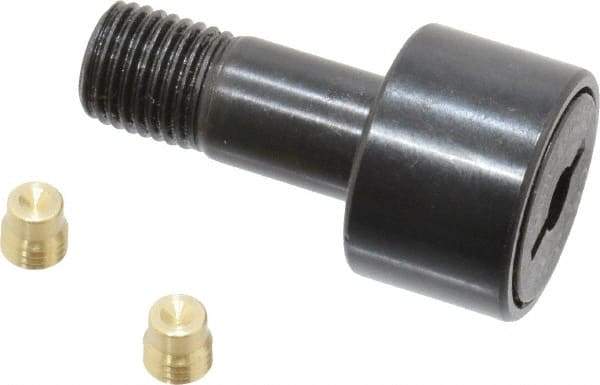 Accurate Bushing - 3/4" Roller Diam x 1/2" Width, 3/8" Stud Diam x 7/8" Length, Stud Cam Follower - Steel, 3/8" Thread Length, 3/8-24 Thread, 1-3/8" OAL, 2,140 Lb Dynamic Cap, 2,260 Lb Static Cap - Apex Tool & Supply