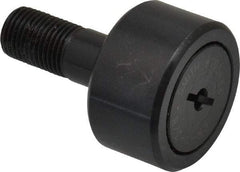 Accurate Bushing - 1-3/8" Roller Diam x 3/4" Width, 1/2" Stud Diam x 1-1/4" Length, Stud Cam Follower - Steel, 5/8" Thread Length, 1/2-20 Thread, 2" OAL, 4,470 Lb Dynamic Cap, 4,300 Lb Static Cap - Apex Tool & Supply