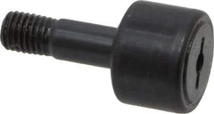 Accurate Bushing - 5/8" Roller Diam x 7/16" Width, 1/4" Stud Diam x 3/4" Length, Stud Cam Follower - Steel, 5/16" Thread Length, 1/4-28 Thread, 1-3/16" OAL, 1,320 Lb Dynamic Cap, 1,250 Lb Static Cap - Apex Tool & Supply