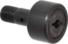 Accurate Bushing - 7/8" Roller Diam x 1/2" Width, 3/8" Stud Diam x 7/8" Length, Stud Cam Follower - Steel, 3/8" Thread Length, 3/8-24 Thread, 1-3/8" OAL, 2,140 Lb Dynamic Cap, 2,260 Lb Static Cap - Apex Tool & Supply