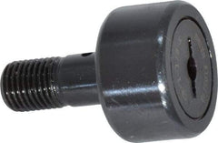 Accurate Bushing - 1-1/8" Roller Diam x 5/8" Width, 7/16" Stud Diam x 1" Length, Stud Cam Follower - Steel, 1/2" Thread Length, 7/16-20 Thread, 1-5/8" OAL, 3,030 Lb Dynamic Cap, 3,100 Lb Static Cap - Apex Tool & Supply