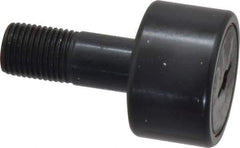 Accurate Bushing - 1-1/4" Roller Diam x 3/4" Width, 1/2" Stud Diam x 1-1/4" Length, Stud Cam Follower - Steel, 5/8" Thread Length, 1/2-20 Thread, 2" OAL, 4,470 Lb Dynamic Cap, 4,300 Lb Static Cap - Apex Tool & Supply