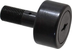 Accurate Bushing - 1-3/8" Roller Diam x 3/4" Width, 1/2" Stud Diam x 1-1/4" Length, Stud Cam Follower - Steel, 5/8" Thread Length, 1/2-20 Thread, 2" OAL, 4,470 Lb Dynamic Cap, 4,300 Lb Static Cap - Apex Tool & Supply