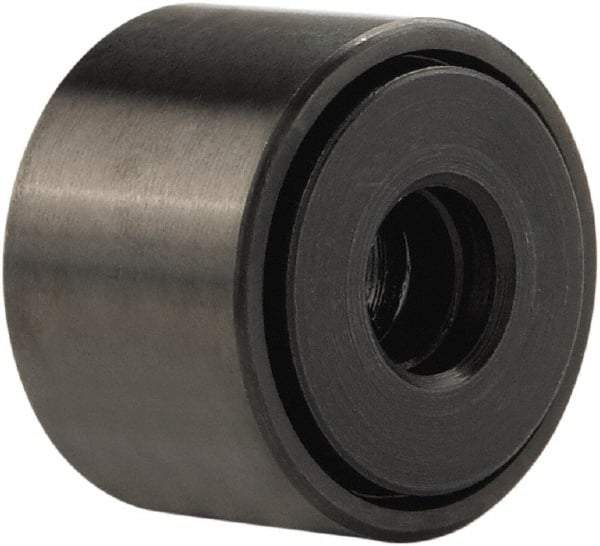 Accurate Bushing - 5/8" Bore, 2" Roller Diam x 1-1/4" Roller Width, Stainless Steel Yoke Cam Follower - 5,660 Lb Dynamic Load Capacity, 1-5/16" Overall Width - Apex Tool & Supply