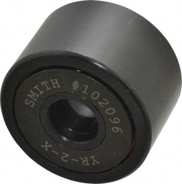 Accurate Bushing - 5/8" Bore, 2" Roller Diam x 1-1/4" Roller Width, Steel Yoke Cam Follower - 10,370 Lb Dynamic Load Capacity, 1-5/16" Overall Width - Apex Tool & Supply