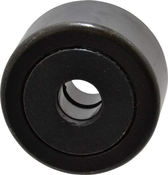 Accurate Bushing - 5/8" Bore, 2-1/4" Roller Diam x 1-1/4" Roller Width, Steel Yoke Cam Follower - 10,370 Lb Dynamic Load Capacity, 1-5/16" Overall Width - Apex Tool & Supply
