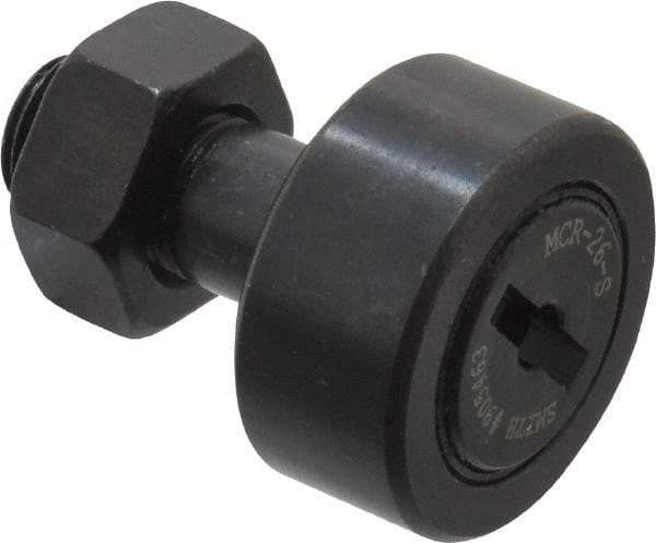 Accurate Bushing - 26mm Roller Diam x 12mm Width, 10mm Stud Diam x 23mm Length, Sealed Stud Cam Follower - Steel, 12mm Thread Length, M10x1 Thread, 36mm OAL, 5,700 N Dynamic Cap, 6,500 N Static Cap - Apex Tool & Supply