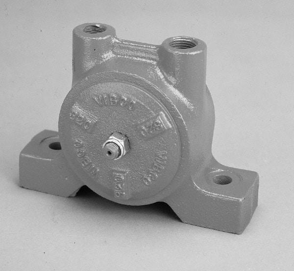 Vibco - 670 Lb. Force, 18 Cubic Feet per Minute, 5,000 RPM, 74 Decibel, Pneumatic Vibrator - 7-7/8" Long x 4-5/8" Wide x 5-7/16" High, 3/8 Port Inlet, 1/2 Port Outlet - Apex Tool & Supply