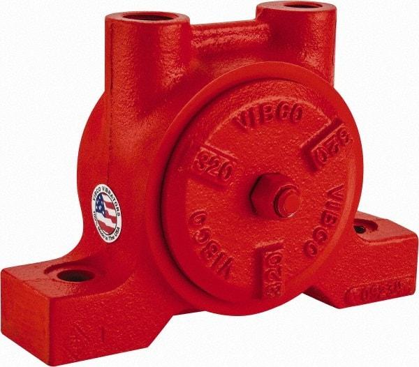 Vibco - 600 Lb. Force, 10 Cubic Feet per Minute, 6,800 RPM, 70 Decibel, Pneumatic Vibrator - 6" Long x 4" Wide x 4-7/8" High, 3/8 Port Inlet, 1/2 Port Outlet - Apex Tool & Supply