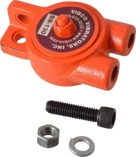 Vibco - 80 Lb. Force, 7-1/2 Cubic Feet per Minute, 19,000 RPM, 72 Decibel, Pneumatic Vibrator - 3-3/4" Long x 1-15/16" Wide x 2-1/4" High, 1/4 Port Inlet, 1/4 Port Outlet - Apex Tool & Supply