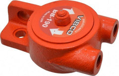 Vibco - ,250 Lb. Force, 11 Cubic Feet per Minute, 15,500 RPM, 77 Decibel, Pneumatic Vibrator - 4-1/8" Long x 2" Wide x 2-9/16" High, 1/4 Port Inlet, 1/4 Port Outlet - Apex Tool & Supply