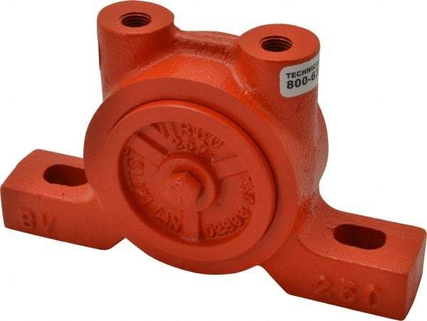 Vibco - 380 Lb. Force, 13 Cubic Feet per Minute, 11,000 RPM, 79 Decibel, Pneumatic Vibrator - 6-3/4" Long x 2-3/4" Wide x 3-15/16" High, 1/4 Port Inlet, 1/4 Port Outlet - Apex Tool & Supply