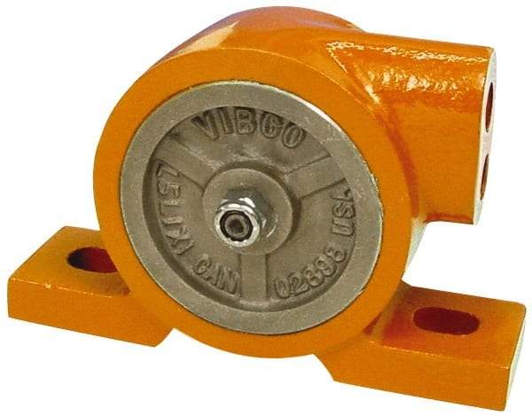 Vibco - 650 Lb. Force, 17 Cubic Feet per Minute, 10,000 RPM, 78 Decibel, Pneumatic Vibrator - 5-9/16" Long x 1-1/2" Wide x 4-3/4" High, 3/8 Port Inlet, 3/8 Port Outlet - Apex Tool & Supply