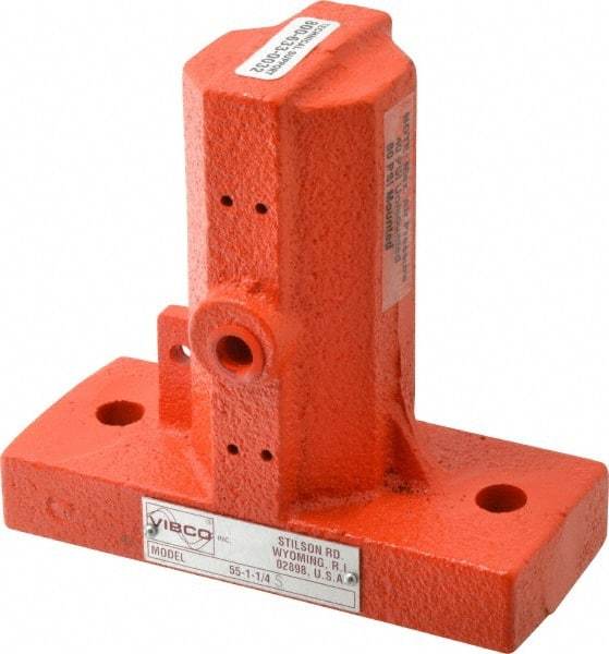 Vibco - 7 Cubic Feet per Minute, 4,500 RPM, 85 Decibel, Pneumatic Vibrator - 6" Long x 2-1/2" Wide x 5" High, 1/4 Port Inlet, 1/4 Port Outlet - Apex Tool & Supply