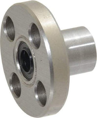Value Collection - 1/4" ID, Round Flanged Single Linear Bearing - 1/2" OD - Apex Tool & Supply